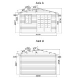 CASETA DE MADERA  LDA 4X4 , 44 mm