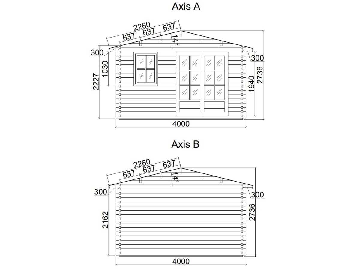 Caseta de jardin LIDA 4x5