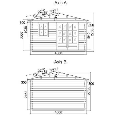 Caseta de jardin LIDA 4x5