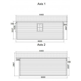 Caseta de jardín de madera LILLE (34 mm), 5x5 m, 25 m²