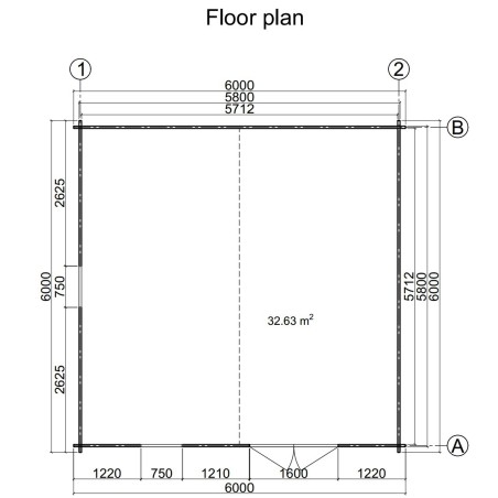 Caseta de jardin LIDA 6x6