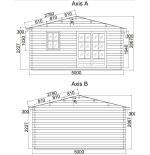 CASETA DE MADERA   LIDA 5X3 , 44 mm