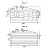 Caseta de jardin LIDA 5x4