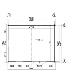 Caseta de jardin LIDA 5x4