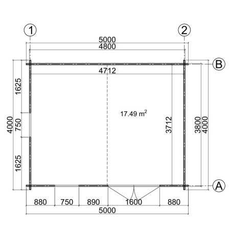 Caseta de jardin LIDA 5x4