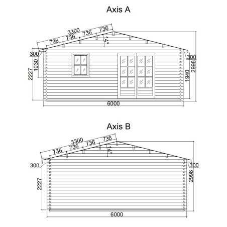 Caseta de jardin LIDA 6x3
