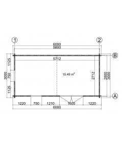 Caseta de jardin LIDA 6x3