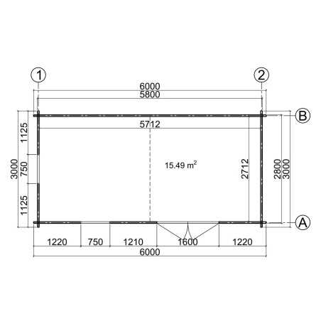 Caseta de jardin LIDA 6x3