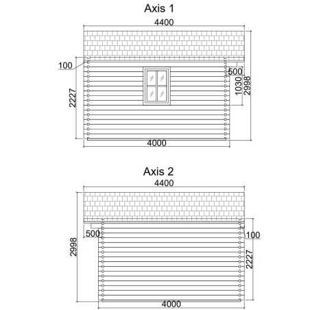 CASETA DE MADERA   LIDA 6X4 , 44 mm 