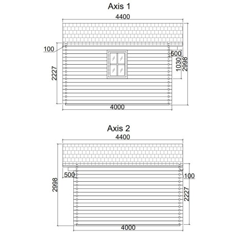 CASETA DE MADERA   LIDA 6X4 , 44 mm 