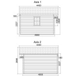 CASETA DE MADERA   LIDA 6X4 , 44 mm 