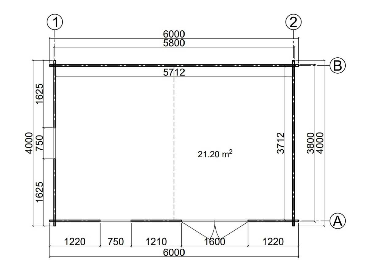 CASETA DE MADERA LIDA 6X4 , 44 mm 