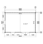 CASETA DE MADERA   LIDA 6X4 , 44 mm 