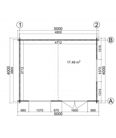 Caseta de jardín ALTEA 5x4