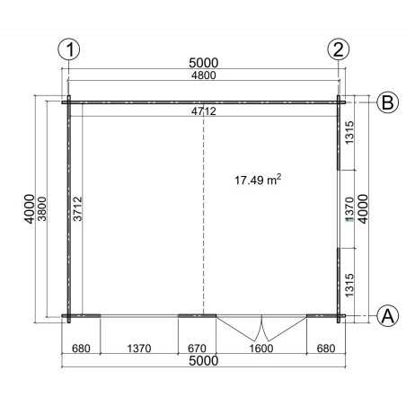 Caseta de jardín ALTEA 5x4