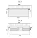 Caseta de jardin ALTEA 5x5 m , 44 mm 