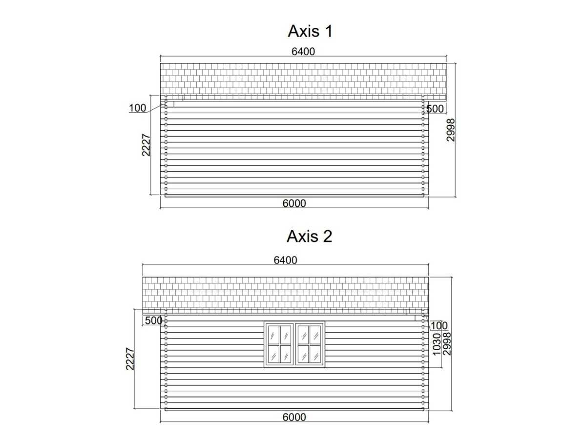 Casa de jardin ALTEA 6x6 , grosor 44 mm 