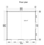 Casa de jardin ALTEA 6x6 , grosor 44 mm 