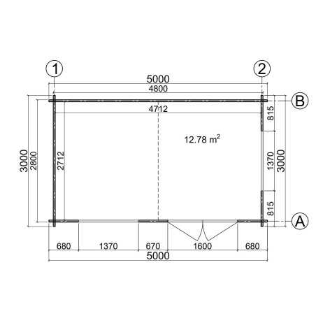 Caseta de jardín ALTEA 5X3 