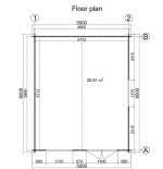 Caseta de jardín ALTEA 5x6