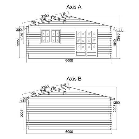 Caseta de jardín ALTEA 6x3