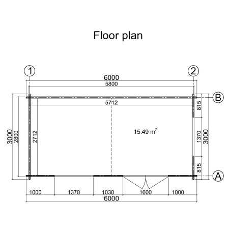 Caseta de jardín ALTEA 6x3