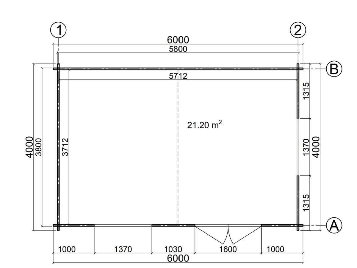 Caseta de jardín ALTEA 6x4