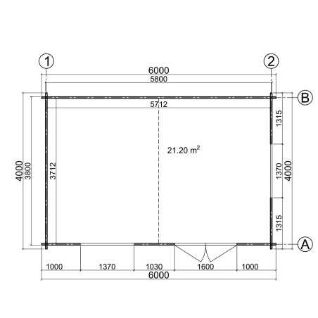 Caseta de jardín ALTEA 6x4