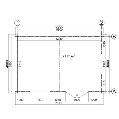 Caseta de jardín ALTEA 6x4
