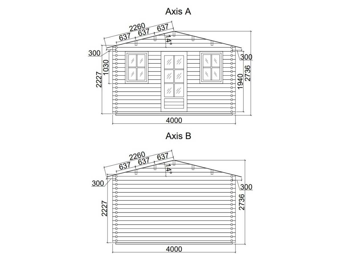 Caseta de jardín "GANDIA 4X4" , 16 m2 , 44 mm 