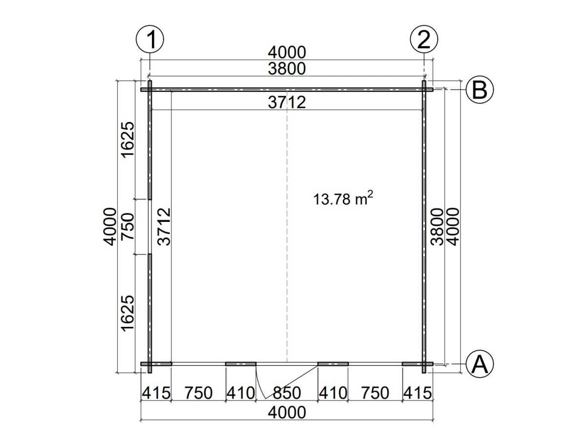 Caseta de jardín "GANDIA 4X4" , 16 m2 , 44 mm 
