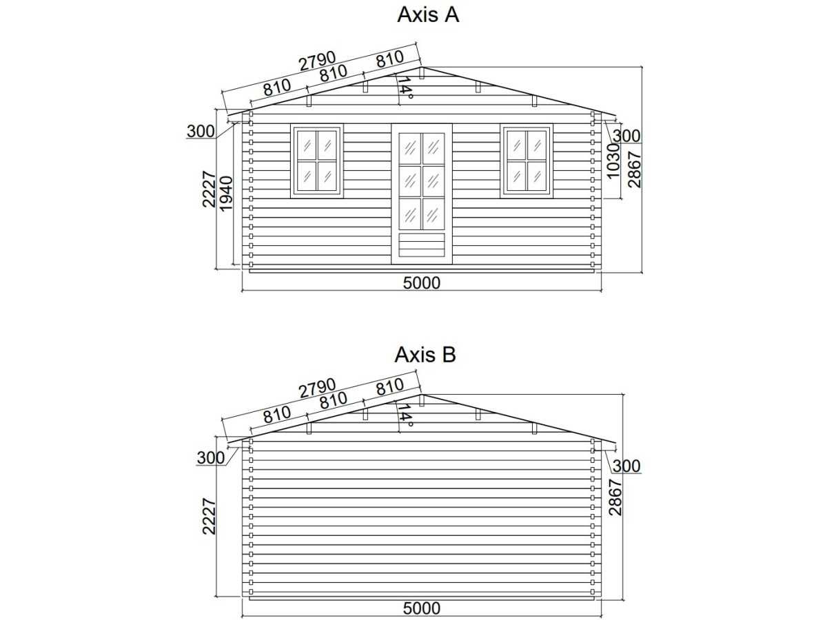 Caseta de jardin GANDIA 5X4 , 20 m2 , 44 mm