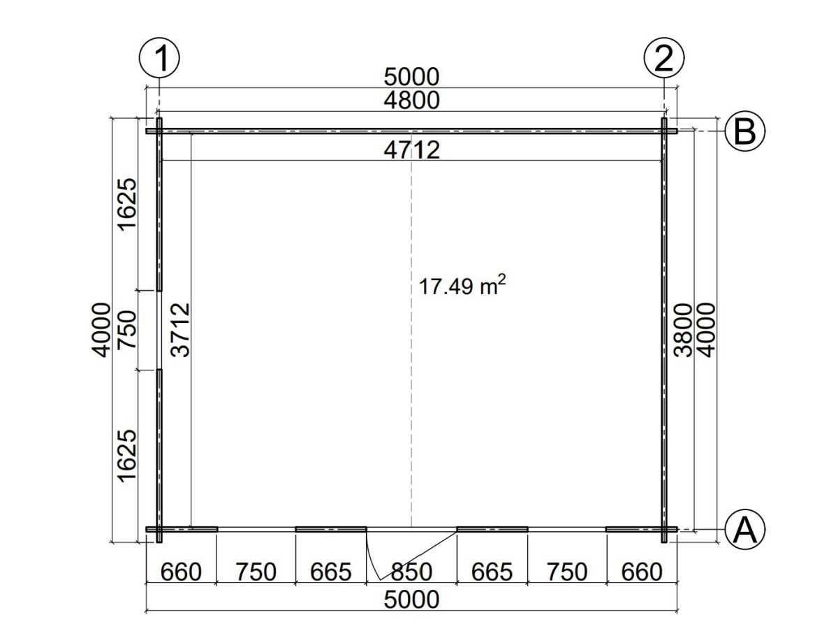 Caseta de jardin GANDIA 5X4 , 20 m2 , 44 mm