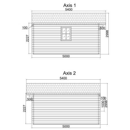 Caseta de jardín  GANDIA 6X5 , 30 m2 , 44 mm 