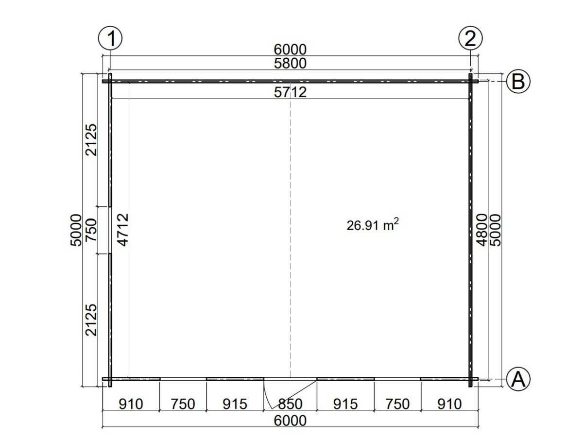 Caseta de jardín GANDIA 6X5 , 30 m2 , 44 mm 
