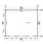 Caseta de jardín  GANDIA 6X5 , 30 m2 , 44 mm 