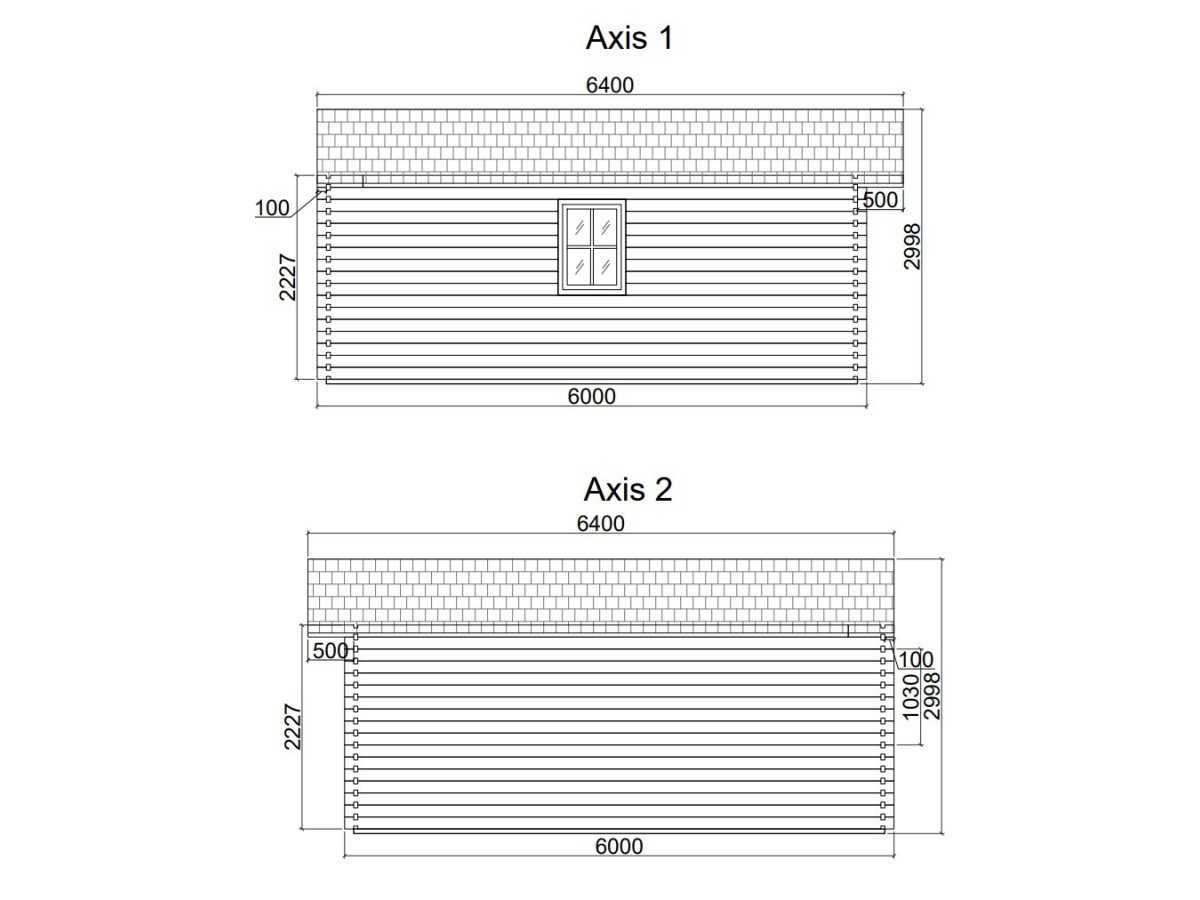 Caseta de jardín GANDIA 6X6 , 36 m2 , 44 mm