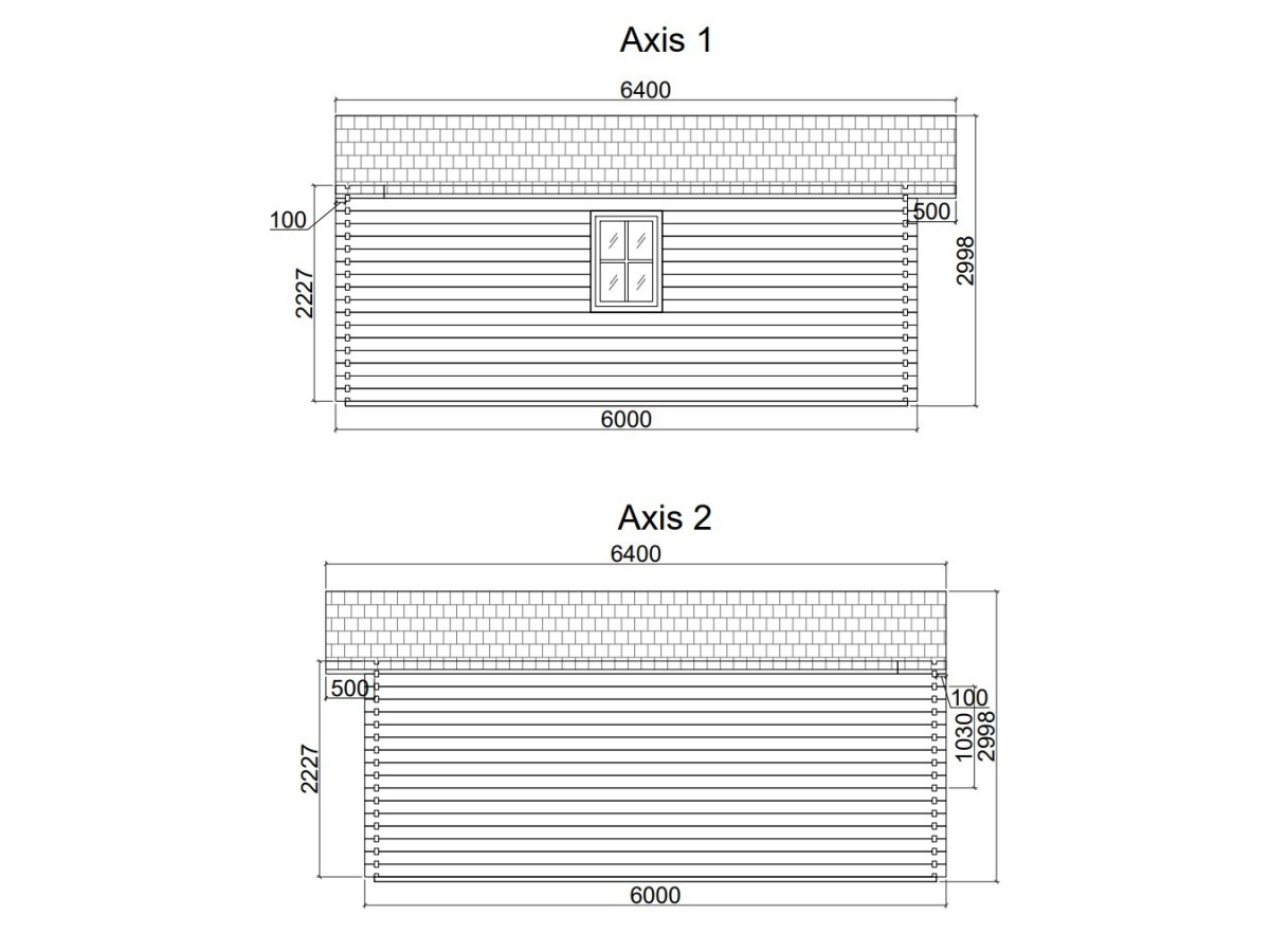 Caseta de jardín  GANDIA 6X6 , 36 m2 , 44 mm
