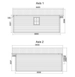 Caseta de jardín  GANDIA 6X6 , 36 m2 , 44 mm