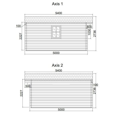 Caseta de jardín  GANDIA 4X5 , 20 m2 , 44 mm 