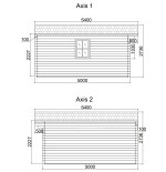 Caseta de jardín  GANDIA 4X5 , 20 m2 , 44 mm 