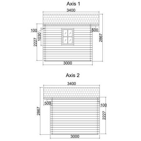 Caseta de jardín GANDIA 5X3 , 15 m2 , 44 mm 