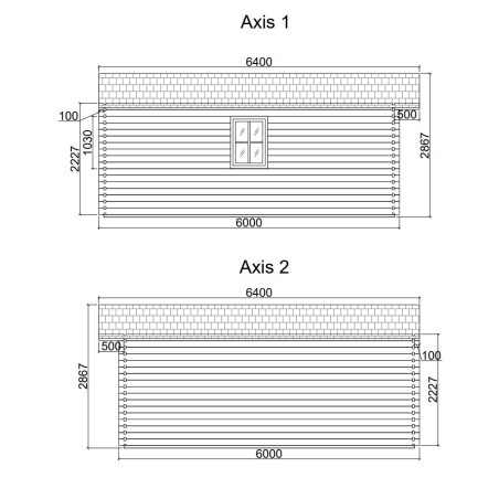Caseta de jardín  GANDIA 5X6 , 30 m2 , 44 mm 