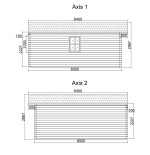 Caseta de jardín  GANDIA 5X6 , 30 m2 , 44 mm 