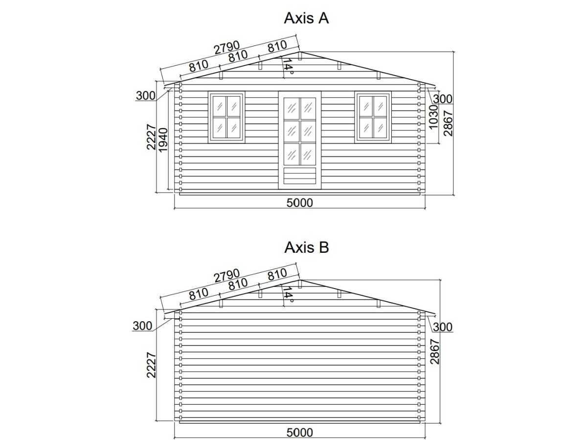 Caseta de jardín GANDIA 5X6 , 30 m2 , 44 mm 