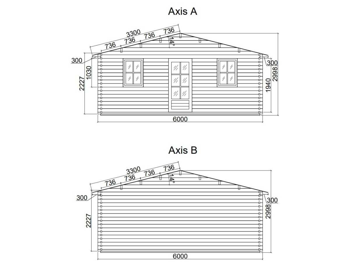 Caseta de jardín GANDIA 6X3 , 18 m2 , 44 mm 