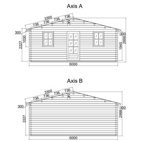 Caseta de jardín   GANDIA  6X3 , 18 m2 , 44 mm 
