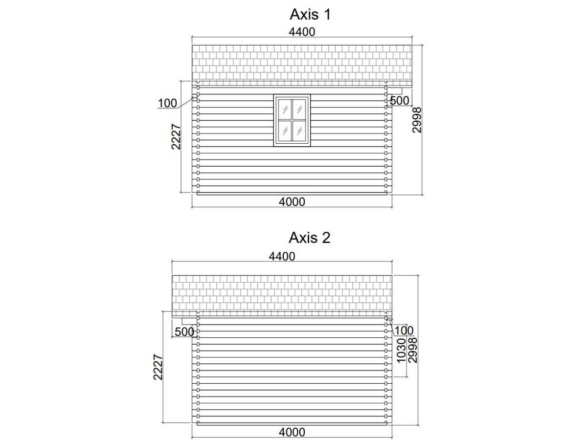 Caseta de jardín GANDIA 6X4 , 24 m2 , 44 mm