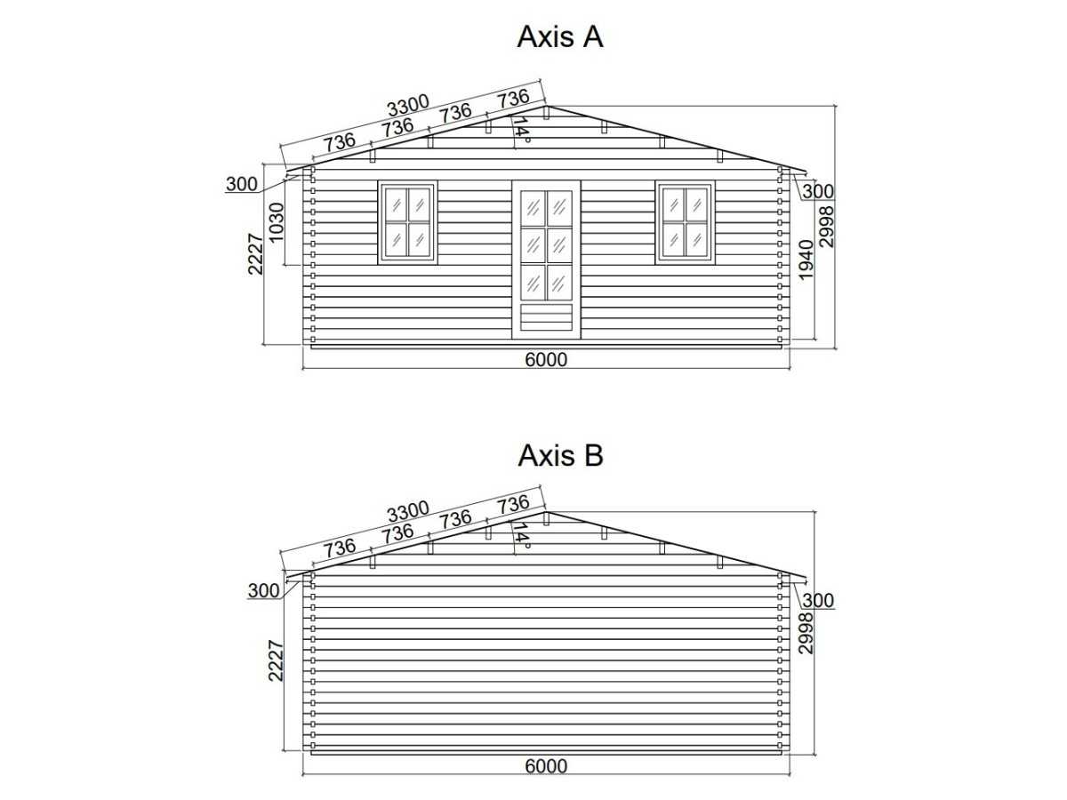 Caseta de jardín GANDIA 6X4 , 24 m2 , 44 mm