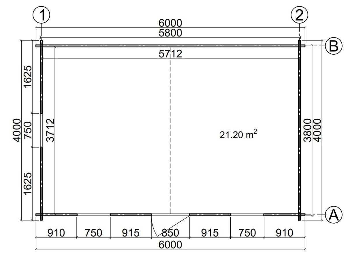 Caseta de jardín GANDIA 6X4 , 24 m2 , 44 mm